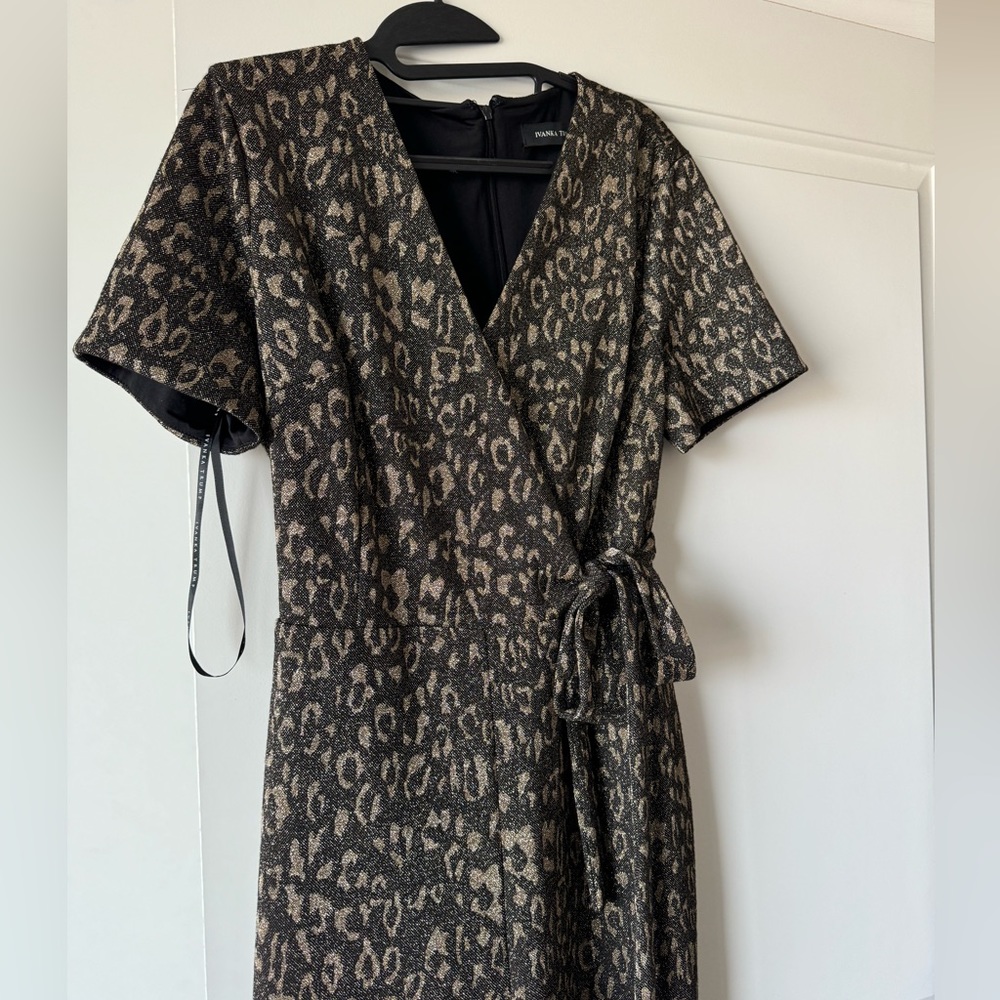 Sparkly cheetah Ivanka Trump jumpsuit. Size 10. Never came worn